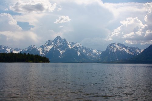 Kalnų,  Ežeras,  Panoraminis,  Vandens,  Sniegas,  Grand Teton