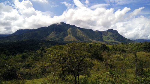 Kalnų,  Peizažas,  Kraštovaizdis,  Kalnai,  Panorama,  Lauke,  Slėnis,  Dangus,  Indonesia- Vakarus Sulawesi