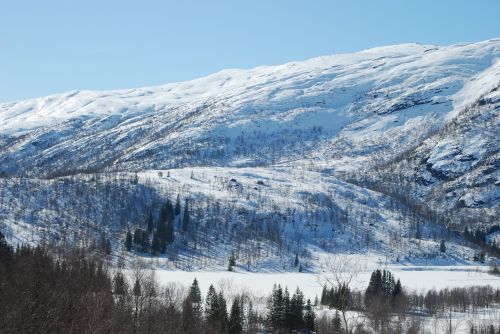 Kalnas, Žiema, Sniegas, Modalen, Gamta