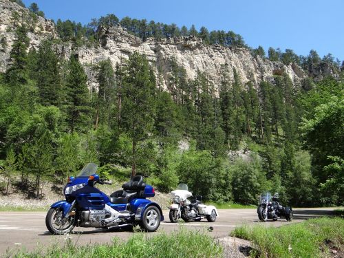 Kalnas, Motociklai, Mėlynas Dangus, Gamta, Pietinė Dakota, Jodinėjimas, Motociklai
