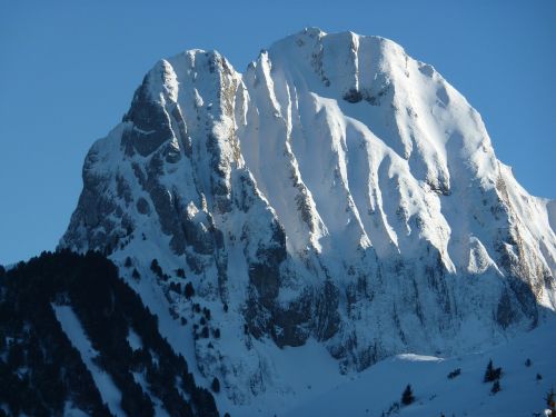 Kalnas, Sniegas, Gantryšo Masyvas, Šveicarija, Kraštovaizdis, Tvirtas, Žiema, Alpių