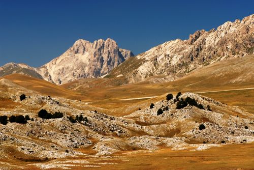 Kalnas, Peizažas, Kraštovaizdis, Italy, Appennines, Gran Sasso, Abruzzo, Campo Imperatore, Nacionalinis Parkas