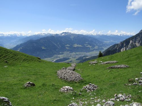 Kalnas, Tyrol, Žygiai, Austria, Gamta, Kalnai, Tirolo Alpės, Mėlynas, Žalias, Daugiau, Intalto Slėnis