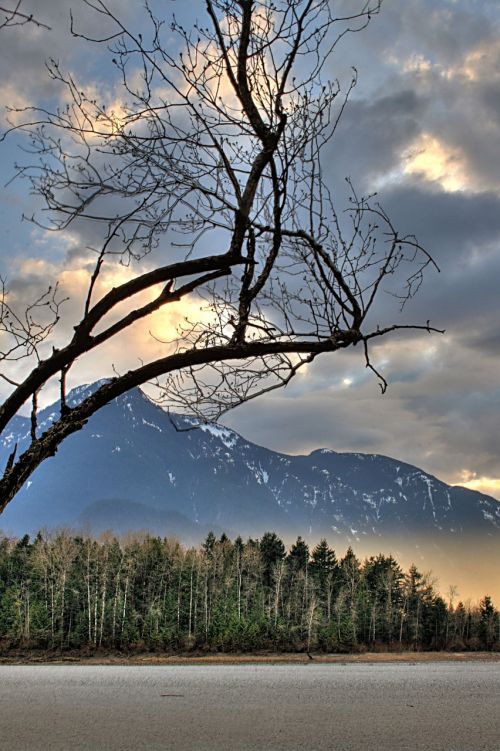 Kalnas, Ežeras, Miškas, Dykuma, Sniegas, Saulės Šviesa, Debesys, Medis, Dangus, Kraštovaizdis, Vaizdingas, Viltis, Fraser Slėnis, Britų Kolumbija, Kanada, Natūralus, Ramus