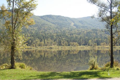 Kalnų Altai, Ežero Manžerokas, Kalninis Ežeras, Rudenį Kalnuose