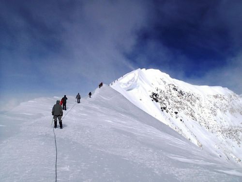 Alpinistai, Mt Mckinley, Aukščiausiojo Lygio Susitikimas, Komandinis Darbas, Piko, Šaltas, Sniegas, Alpinizmas, Ekstremalios, Mckinley, Alaska, Usa, Kraštovaizdis, Pasiekimas, Pasivaikščiojimas