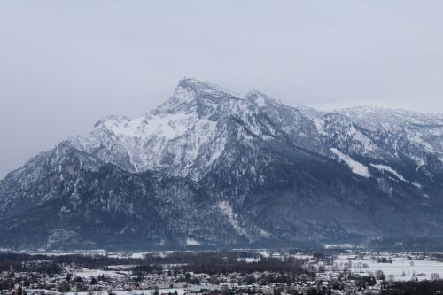 Kalnas,  Sniegas,  Salzburg,  Austria,  Žiema,  Kalnas Žiemą