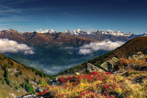 Kalnų Peizažas, Alpių, Austria, Grossglockner, Požiūris, Debesys, Ruduo, Nuotaika, Gamta, Dangus
