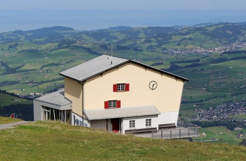 Kalnų Stotis, Panorama, Ebenalp, Appenzell, Šveicarija