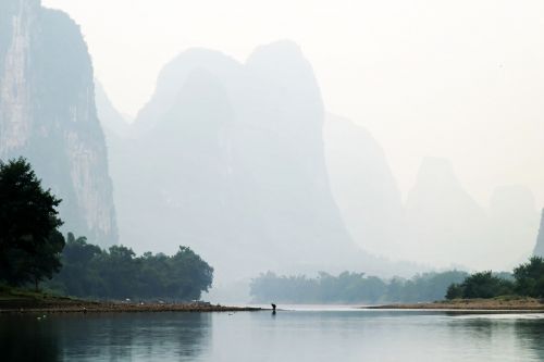 Laosas, Asija, Upė, Rūkas, Kraštovaizdis, Kalnai, Peizažai
