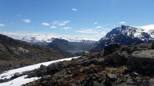 Kalnai, Sniegas, Kalnų, Norvegija