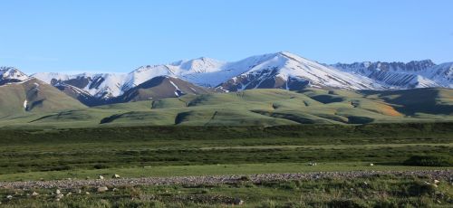 Kalnai, Gamta, Sniegas, Kirgizija