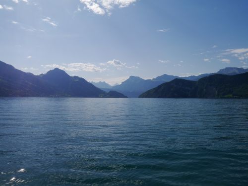 Kalnai, Vanduo, Ežeras, Ežero Lucerne Regionas, Kalnas Ir Vanduo, Liucernos, Šveicarija, Garlaivis, Centrinė Šveicarija, Laivyba