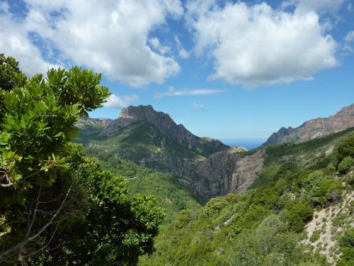 Korsika, Kalnai, Kalnų Peizažas, Žygiai, Kalniniai Miškai, Kalnų, Kraštovaizdis, Gamta