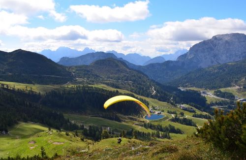 Kalnai, Alpių, Karintija, Panorama, Paragliding, Alm
