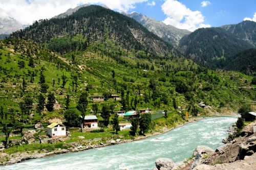 Kalnai, Upė, Kraštovaizdis, Kelionė, Gamta, Žalias, Pakistanas, Sawat