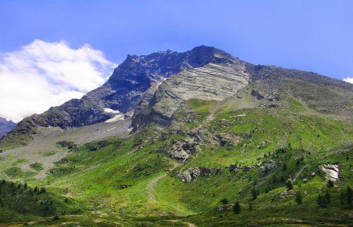 Kalnai, Simplon Pass, Vasara, Kraštovaizdis, Hospitz, Ganykla, Gamta, Vaizdingas, Žygiai, Dangus, Debesys, Šveicarija, Italy, Atsargos Alpinis Kelias, Napoleonas, Senovės Prekyba