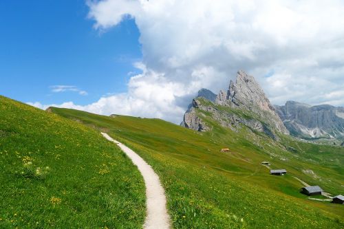 Kalnai, South Tyrol, Dolomitai, Alm, Alpių Panorama, Gamta, Kalnų Peizažas