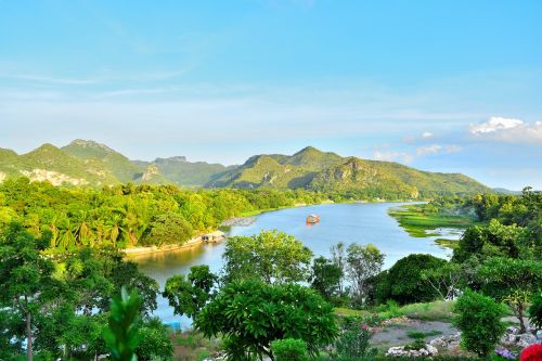 Kalnai, Upė, Turistų Atrakcijos, Vaizdas, Graži, Praplaukite, Mekong Upė, Tailandas