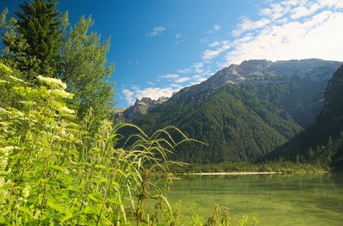 Kalnai, Ežeras, Dolomitai, Gamta, Vaizdas, Vanduo, Vasara, Italy