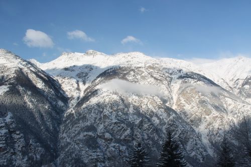 Kalnai, Eglės, Alpių, Kraštovaizdis, Gamta, Sniegas, Perspektyva