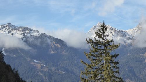 Kalnai, Žiema, Kraštovaizdis, Austria, Rutte