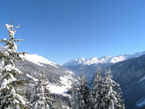 Kalnai, Žiema, Panorama, Paznaun, Kappl