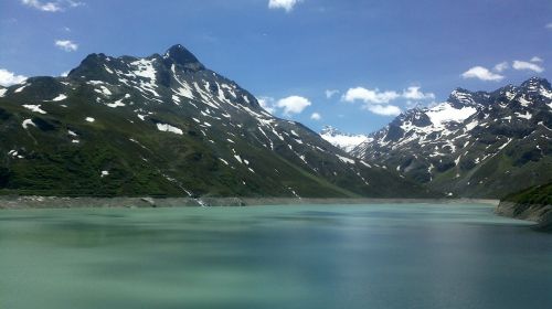 Kalnai, Ežeras, Kraštovaizdis, Austria, Silvretta, Alpių, Gamta