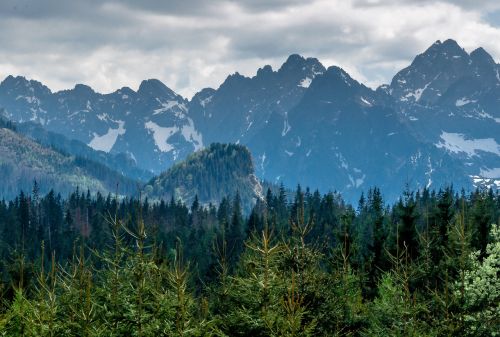 Kalnai, Tatry, Viršūnės, Mėlynas, Žalias, Aukštas Tatras, Kraštovaizdis, Gamta, Vaizdas Iš Viršaus, Vaizdas, Akmenys, Kalnų Grožis, Panorama, Turizmas, Lenkų Tatros, Nacionalinis Parkas, Lenkija, Slovakija