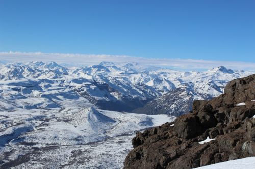 Kalnai, Sniegas, Andes, Čile, Vulkanas, Cordillera, Kraštovaizdis