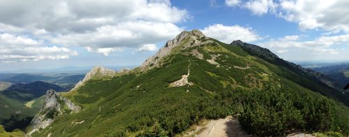 Kalnai, Tatry, Aukštas Tatras, Kraštovaizdis, Gamta, Lenkija, Panorama, Žygių Takas, Giewont