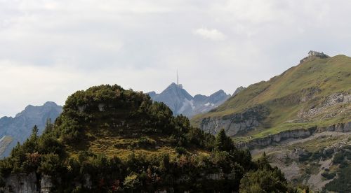 Kalnai, Alpių, Swiss Alps, Ebenalp, Säntis, Appenzell, Šveicarija