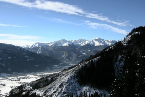 Kalnai, Žiema, Austria, Alpių