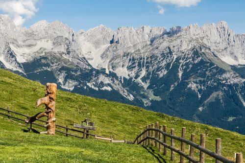Kalnai, Tyrol, Gamta, Žygiai, Austria, Mėlynas, Tvora, Žalias, Fontanas