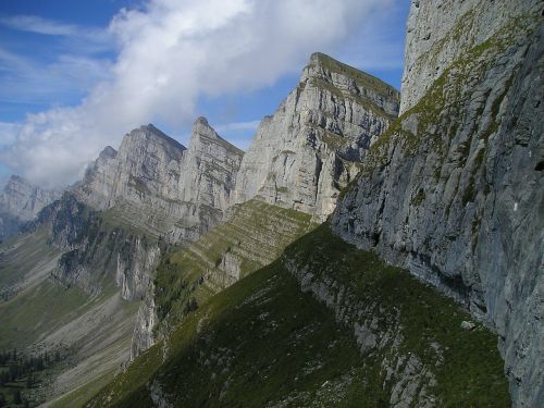 Kalnai, Alpių, Churfirsten, Šveicarija, Aukščiausiojo Lygio Susitikimas, Kieta Siena