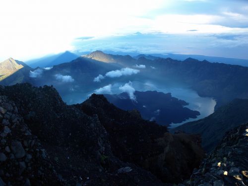 Kalnai,  Kraštovaizdis,  Vaizdas,  Vakaras,  Rinjani,  Kelionė,  Lombok,  Indonezija
