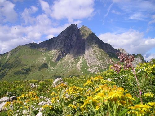 Kalnai, Höfats, Allgäu, Alpių, Vokietija