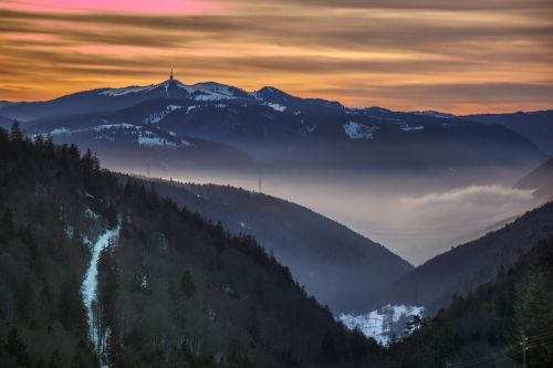 Kalnai, Kraštovaizdis, Abendstimmung, Alpių