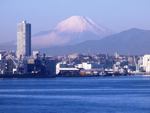 Mt Fuji, Jokohama, Lyno Tiltas, Žiema, Daugiaaukštis Pastatas, Greitkelis