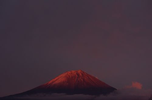 Mt Fuji, Raudona Fuji, Kalnas, Natūralus, Japonija, Asija, Japonijos Kalnai, Kraštovaizdis, Mįslingas