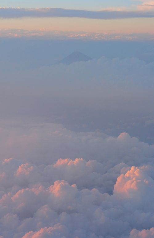Mt Fuji, Aerofotografija, Debesis, Mėlynas, Tamsiai Mėlyna, Vasara, Fuji, Sniegas, Debesų Jūra, Vakarinis Vaizdas, Vakaras, Diena, Dangus, Prefektūra Shizuoka, Japonija, Prefektūra Яманаси, Antomasako