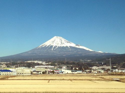 Mt Fuji, Japonija, Kalnas, Kraštovaizdis, Dangus, Harumi, Nėra Debesies, Giedras Dangus, Pasaulio Paveldo Vieta, Žiema, Fuji, Fuji San