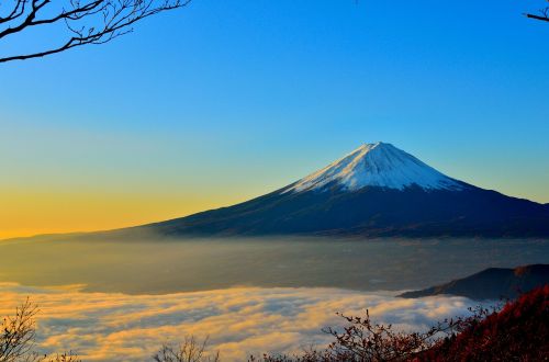 Mt Fuji, Debesų Jūra, Saulėtekis