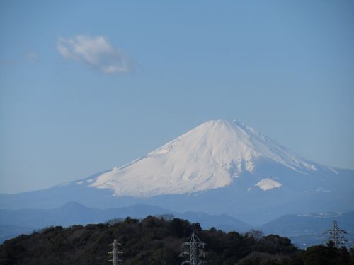 Mt Fuji, Kamakura, Ten-En Pėsčiųjų Takai, Naujųjų Metų Diena, Kalnas, Sniegas, Kraštovaizdis, Žiūrėti