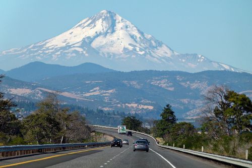 Mt Gaubtas, Oregonas, Usa, Vulkanas, Kalnas, Greitkelis, Kraštovaizdis, Gamta, Peizažas