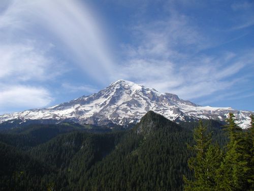 Mt Rainier, Vašingtonas, Rainier, Kalnas, Kaskados, Seattle