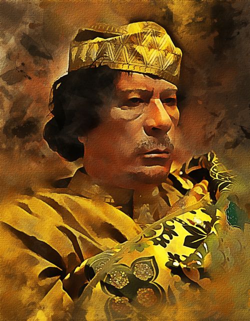 Muammar Gaddafi, Politika, Libya, Istorija, Tragedija, Karas, Valstybė, Kariuomenės Vadas, Publicistas, Libia Galva, Ministras Pirmininkas, Libijos Gynybos Ministras, Skaitmeninė Tapyba, Portretas