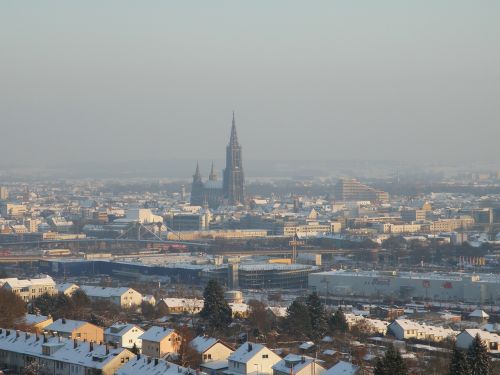 Münsteris, Ulm, Žiema, Sniegas, Perspektyva