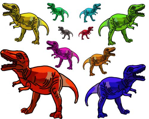 Vaivorykštė,  Raudona,  Mėlynas,  Žalias,  Oranžinė,  Geltona,  Rožinis,  Violetinė,  Spalvinga,  Kelių Spalvų,  Dinozauras,  Dino,  T-Rex,  Trex,  Klipas,  Menas,  Mažas,  Didelis,  Dydis,  Fonas,  Daugiaspalviai T-Rex Dinozaurai