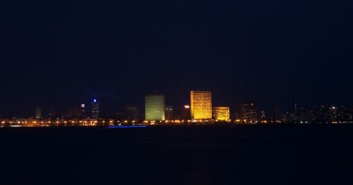 Mumbajus, Naktis, Panorama, Bombėjaus, Pastatai, Miestas, Miesto